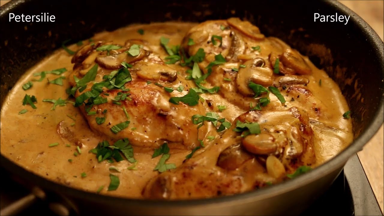Hühnerbrust mit Pilz-Rahmsauce, perfekt in 15 min! - YouTube