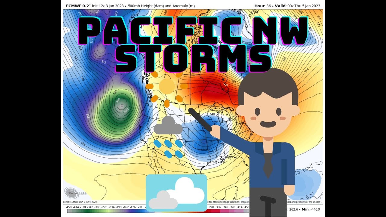 Pacific NW WX, the Storm train stays close... - YouTube