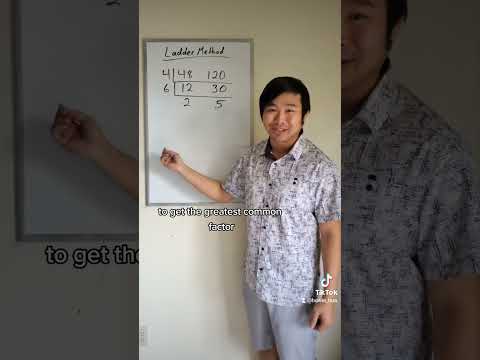 Finding the greatest common factor using the ladder method