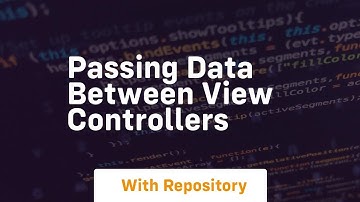 passing data between view controllers