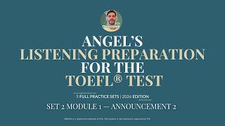 TOEFL Listening Set 2 Module 1 Announcement 2  FluentMinds