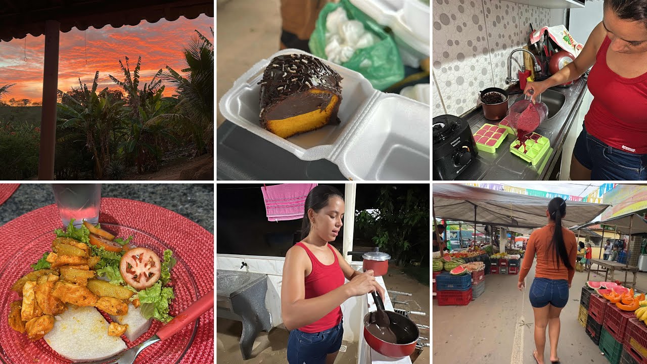 MINHA ROTINA DA NOITE🤩PRODUÇÃO DOS SHOTS EMAGRECEDORES😋AMANHECER NO SITIO😍PASSEIO NA NOSSA FEIRA😍