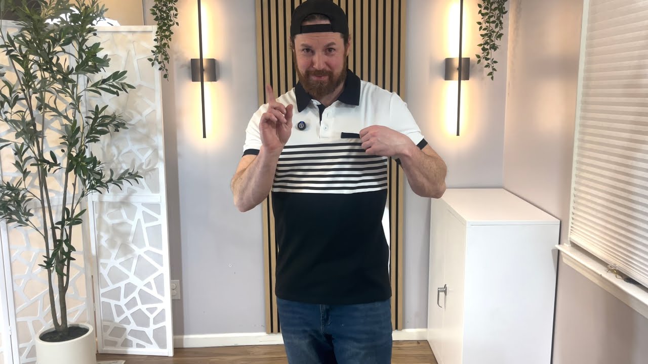 Hardaddy Men's Striped Polo Shirt – Short Sleeve Golf Tee with Collar for Casual & Semi-Formal Wear