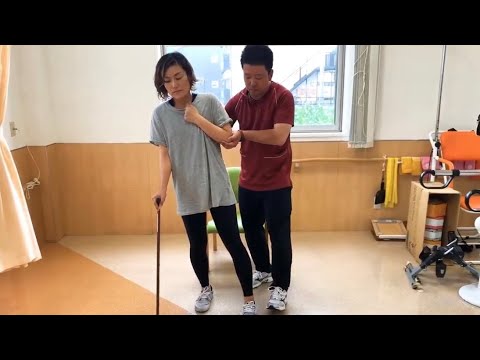Nursing Technique Video - A current nursing instructor teaches a hemiplegic client how to stand u...