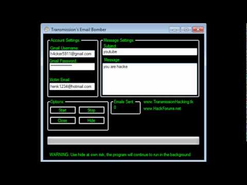 Transmission's E-mail Bomber: How to use it