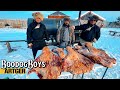 GIANT Beef Briskets in our GIANT SMOKER! Mongolian Lunar New Year Feast | Boodog Boys