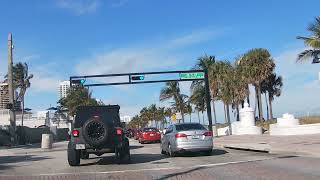Fort Lauderdale Beach - Driving Downtown - Las Olas Beach