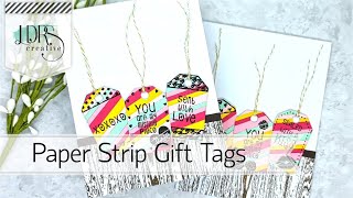 Paper Strip Gift Tag Cards