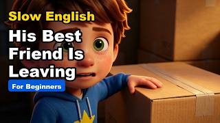 Max's Best Friend Moved Away 📦😢 | Slow English Listening Story (A2)