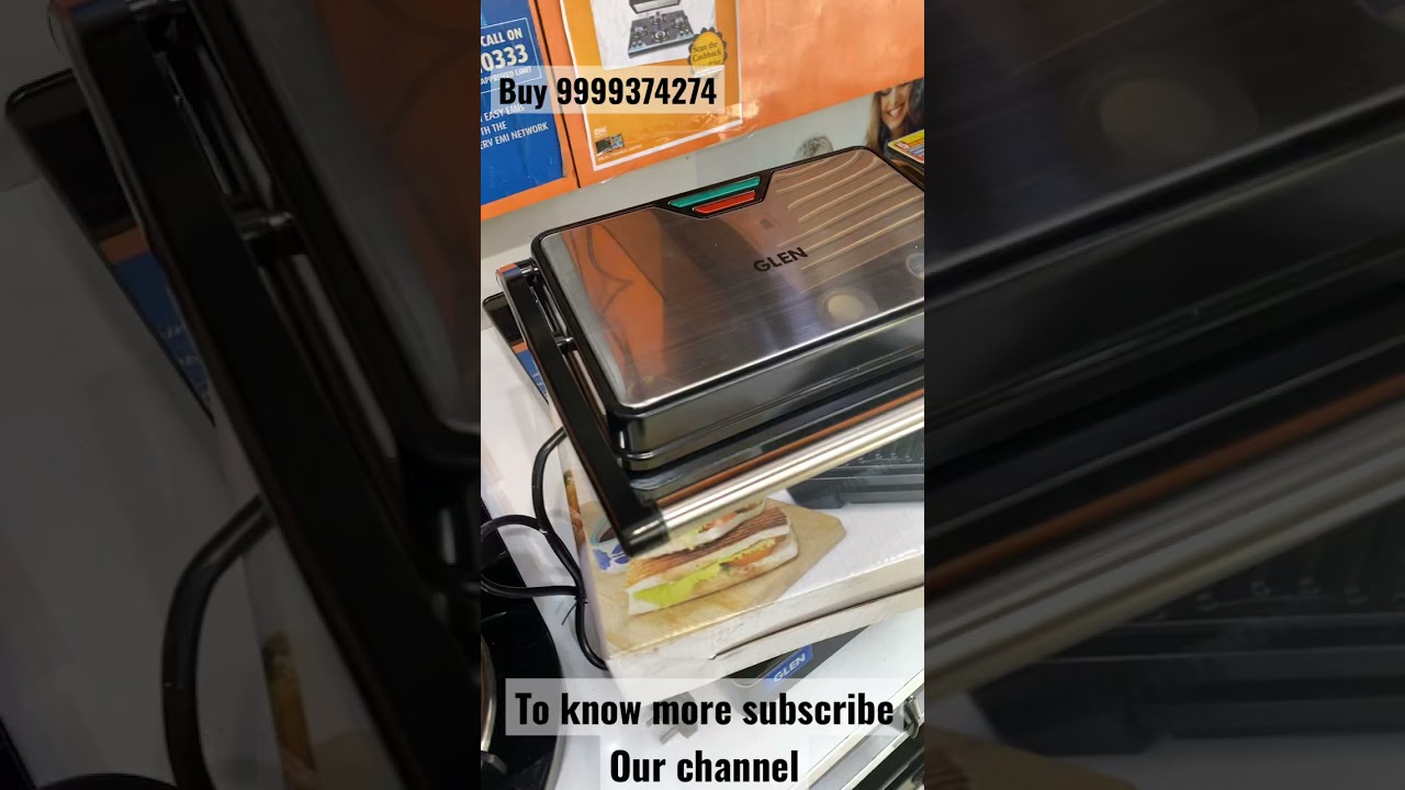 Glen grill sandwich maker | electric griller | how to make grill chicken paneer sandwich burger demo