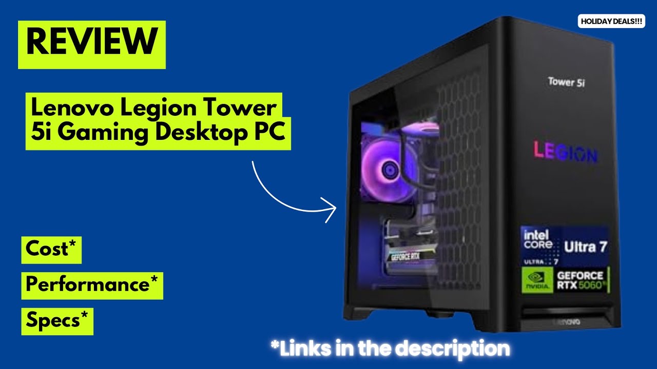 Lenovo Legion Tower 5i Review 🔥 | Intel Ultra 7 265F + RTX 5060 Ti, 64GB DDR5, 2TB NVMe + HDD