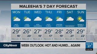 Hot and humid week ahead Guide