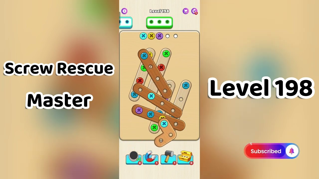 Screw Rescue Master Level 198 Walkthrough 🔩🧩 | Go Answer