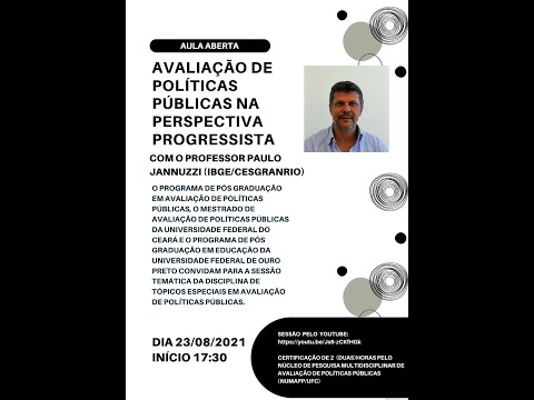 AULA ABERTA – Avaliação de políticas públicas na perspectiva progressista