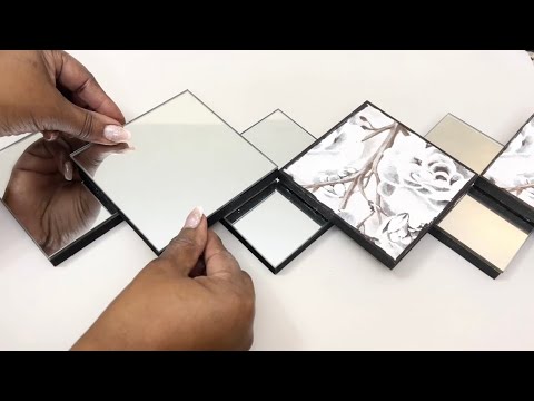 Stunning DOLLAR TREE+ DIY || One Of The EASIEST Mirrored Wall Decor DIYs You’ll See On YouTube