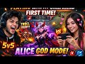 🔥 INTENSE 5v5 MATCH | RUBY TEAMFIGHT GOD MODE 😈 | Playing With Girlfriend First Time ❤️ 
