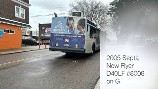 2005 Septa New Flyer D40LF #8008 on G