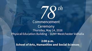 SUNY WCC Commencement Ceremony - Spring 2026 - 2:00 p.m.