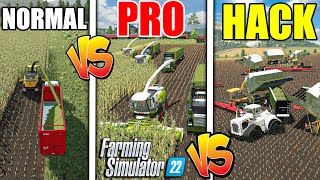 NORMAL vs PRO vs HACKER Player - SILAGE HARVEST EDITION | Farming Simulator 22
