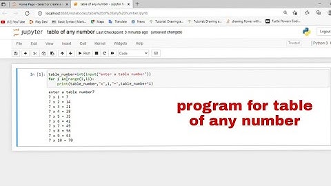 How to make a program for any table using jupiter notebook