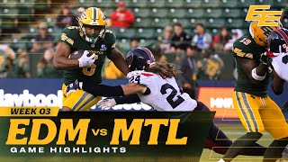 GAME HIGHLIGHTS: Week 3 - Edmonton Elks vs Montreal Alouettes | 06.19.25