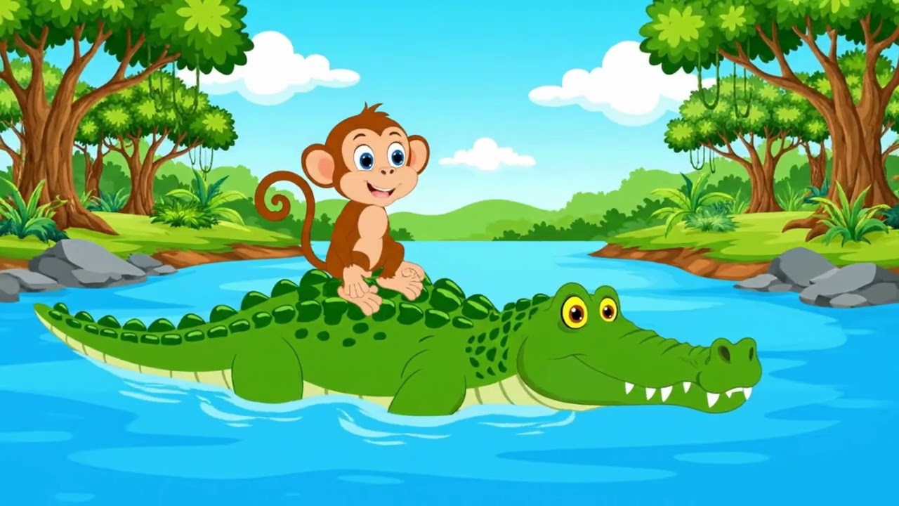 Monkey Crocodile Story Tamil video
