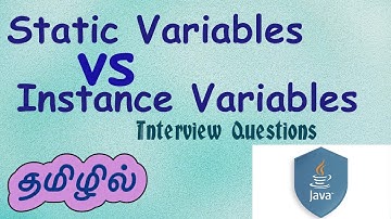 Static Variables in Java in Tamil