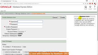 #01 Java + Oracle::: Create user in Oracle