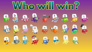 26 ALPHABLOCKS Marble Race Tournament – Who Will Win At All? Physics Simulation Round 5