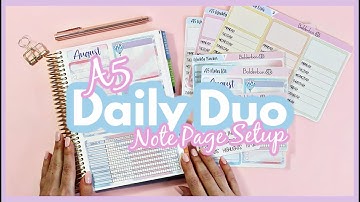 💠 NEW💠 Erin Condren A5 Daily Duo || Notes Page Ideas and Setup