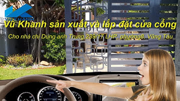 Cửa sắt đẹp mở trượt tự động - Lắp đặt cửa cổng tự động
