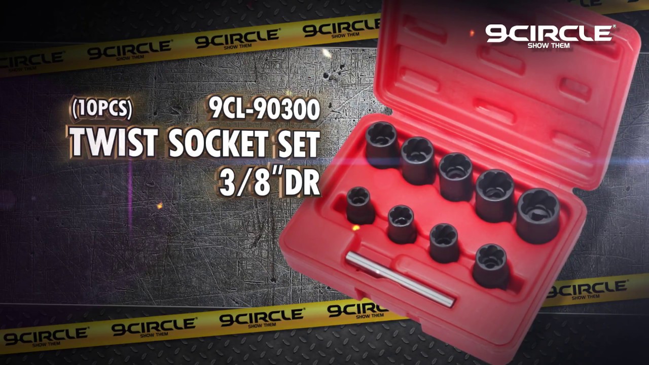 〖 9CIRCLE 〗Twist socket set 3/8″DR【 9CL-90300 】