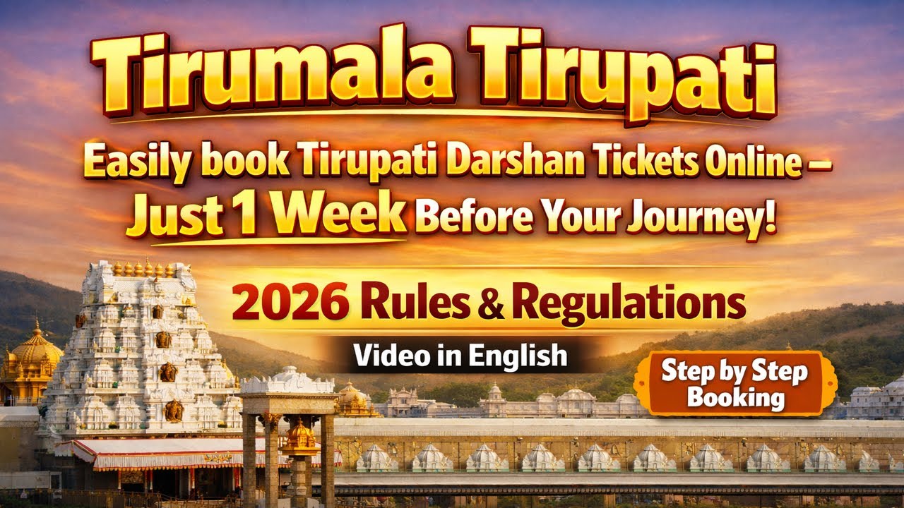 Big Update! Tirupati Darshan Tickets can be booked Online Just 1 Week Before Your Tirupati Visit