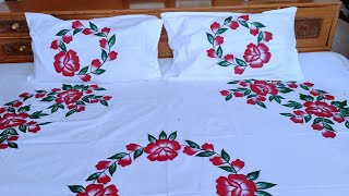 Painting Bedsheet Design, Painting Chadar Design, Pillow Cover Designwhatsapp Number 9026776824