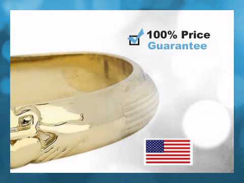 Gold Wedding Claddagh Ring - Factorydirectjewelry.com