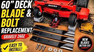 60 Gravely 260Z Blade Replacement OEM Only EASY 3-Blade Install Lift Hack