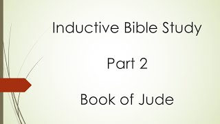 Inductive Bible Study Pt 2