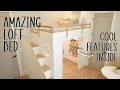 Amazing loft bed with tons of cool features