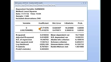 Eviews 7: Interpreting the coefficients (parameters) of a lin-log model