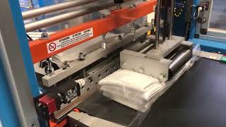 LINEN INDUSTRIAL LAUNDRY PACKER - Automatic Shrink Film-wrapper for Laundry - NOVOPAC