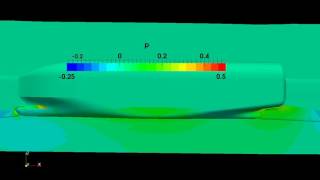 kcs 135deg time history Pressure on hull surface