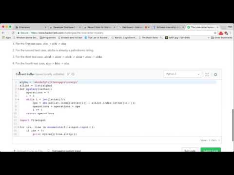 HackerRank | the love letter mystery