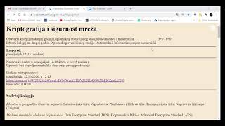 Kriptografija - 1. predavanje, 1. dio