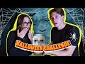 🎃HALLOWEEN CHALLENGE DI  COPPIA🎃-creiamo dei portacandela paurosi