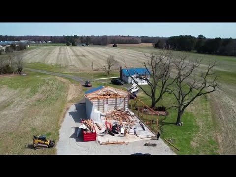 Del. community picking up the pieces after tornado on Monday - YouTube