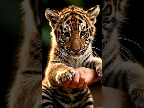 🐯❤️ Guardian of the Wild | Man & Baby Tigers