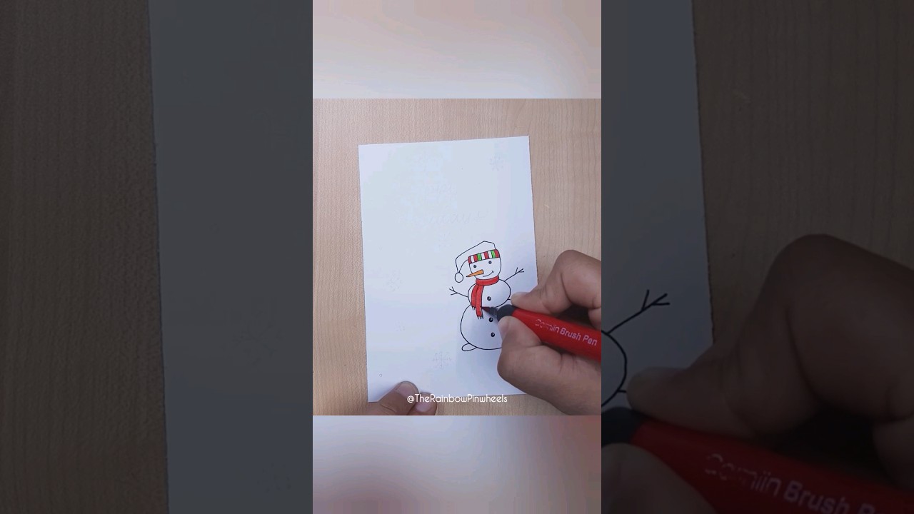 DIY CHRISTMAS CARD 🎄☃️ Christmas Doodle 