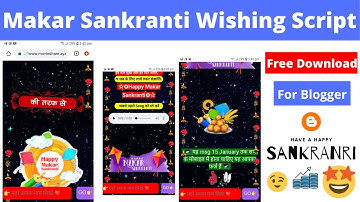 Makar Sankranti Pro wishing script। Makar Sankranti approaching Script free download।