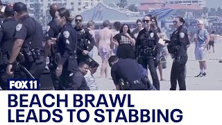 Santa Monica Pier brawl ends with 1 stabbing, 5 arrests