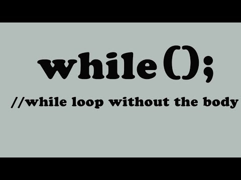 while loop without body